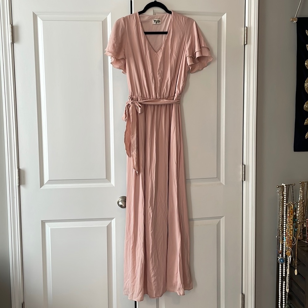 Show me your mumu flowy pink dress large